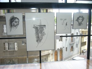 Exhibición de dibujos en Santiago de Chile
